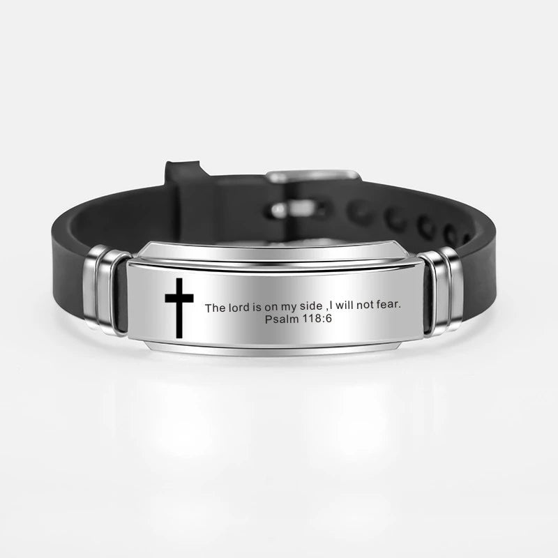 Cross Jesus Scripture Quote Bracelet - Image 15
