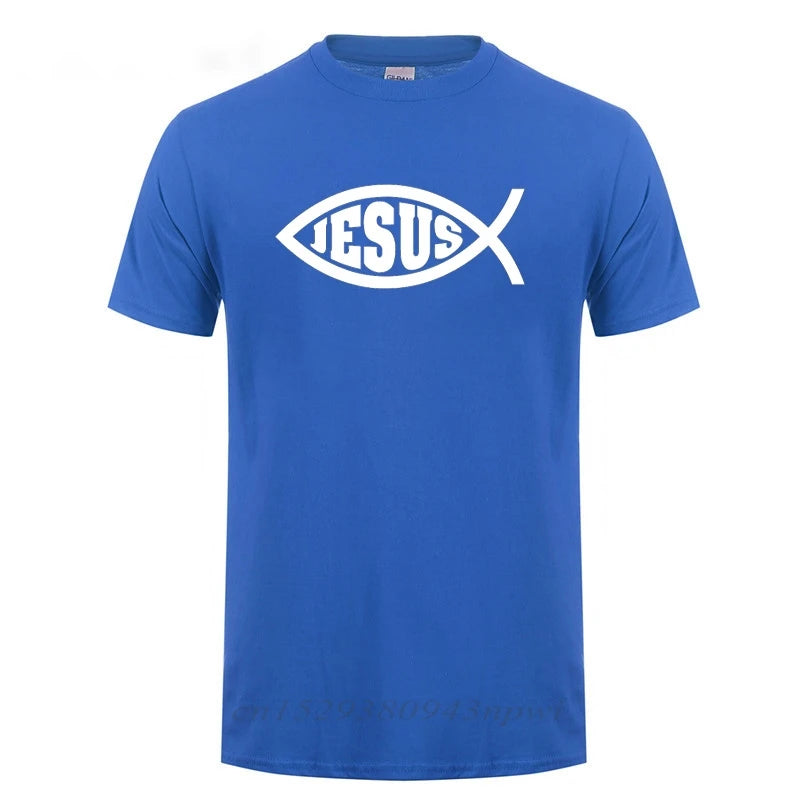 Jesus Fish Print T-Shirt – Inspirational Christian Faith Tee for Men & Women - Image 9