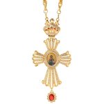 Long Catholic Cross Pendant Necklace – Handmade Jesus Cross Badge Jewelry
