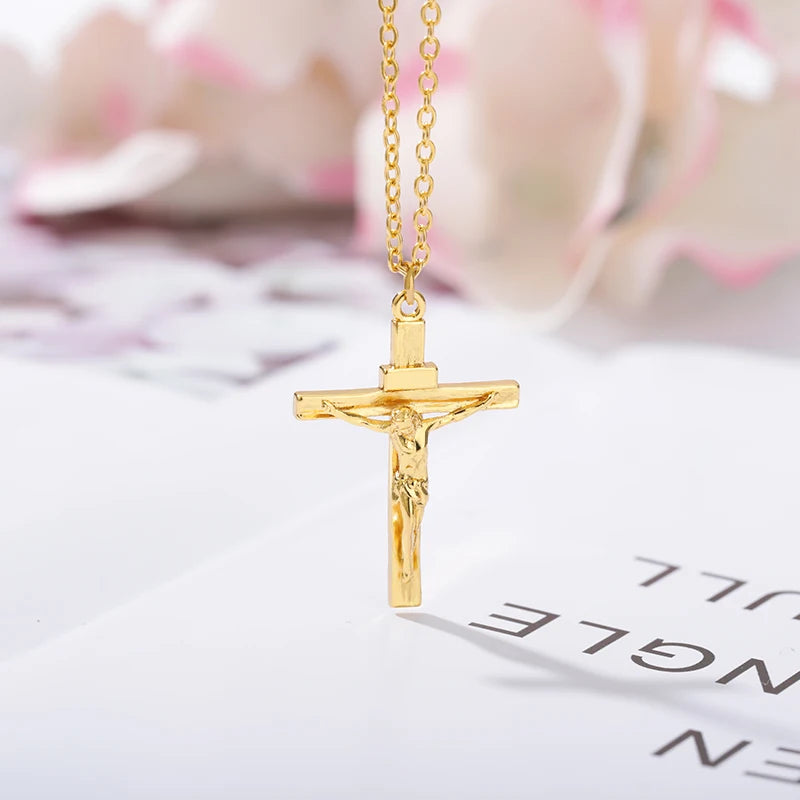 Christian Jesus Cross Necklace – Stainless Steel Choker Jewelry for Men & Women Short Description: - Image 4