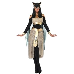 Cat Goddess Bastet Costume – Ancient Egyptian Cosplay Dress for Women