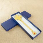Gold-Plated Orthodox Jesus Crucifix Statue – Crystal-Inlaid Religious Decor for Prayer, Church & Home