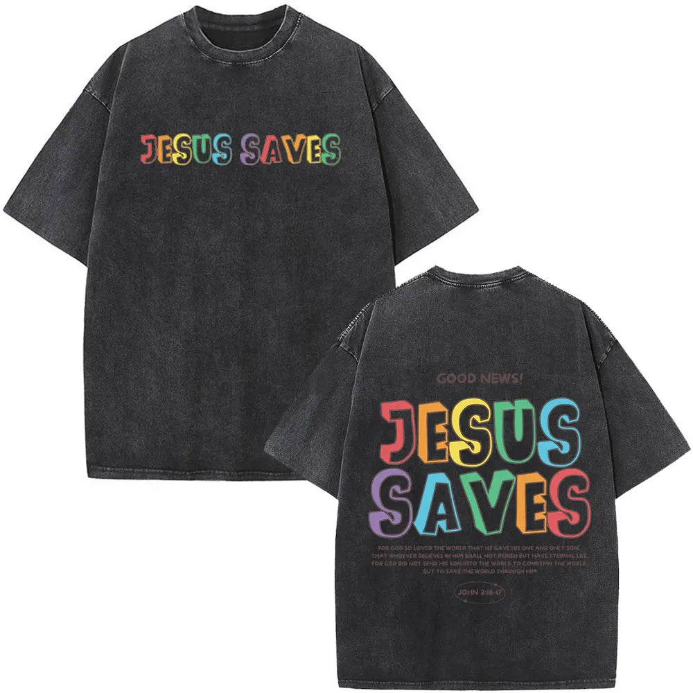Christian Jesus Bible Verse Washed T-Shirt - Image 7