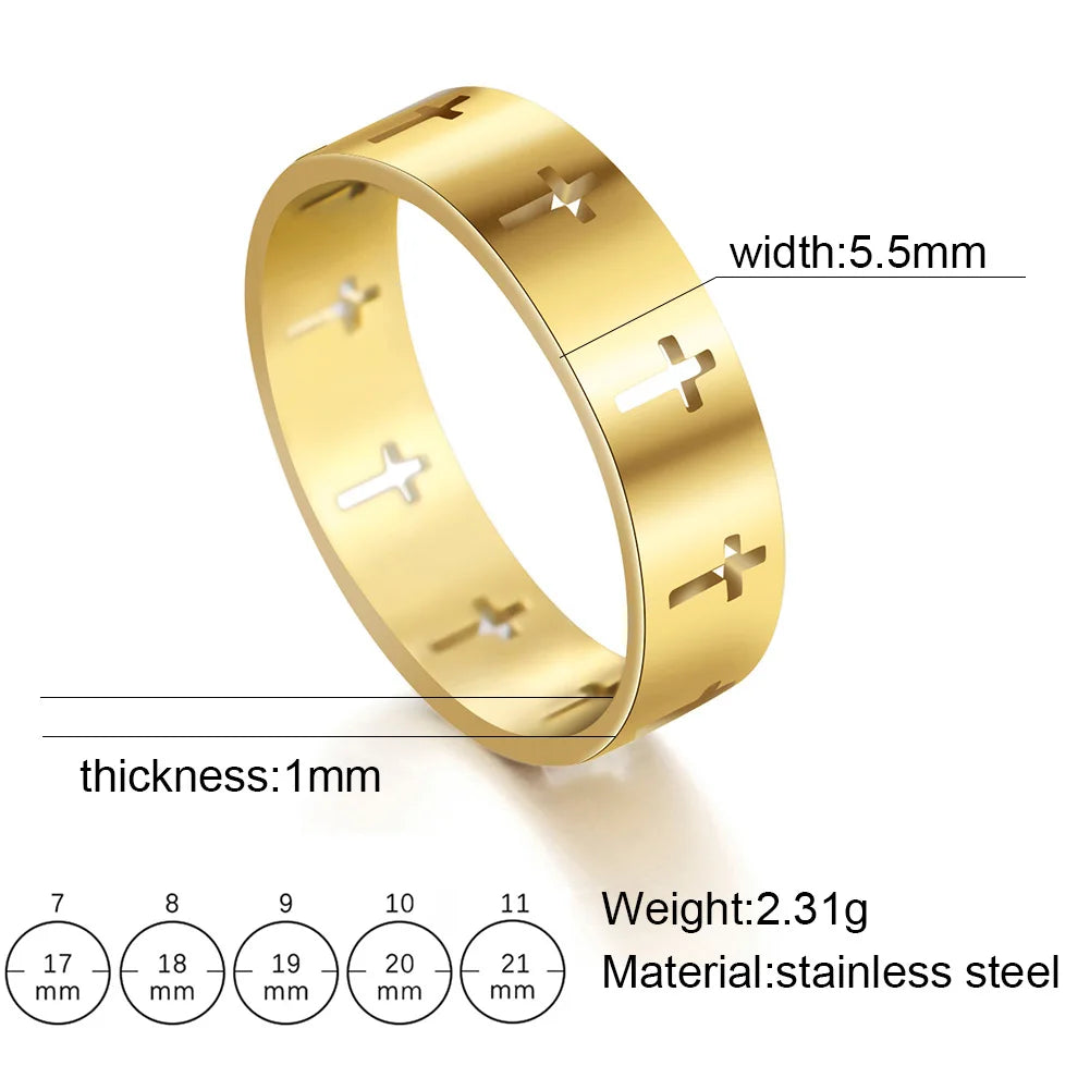 COOLTIME Gothic Cross Couple Rings - Image 7