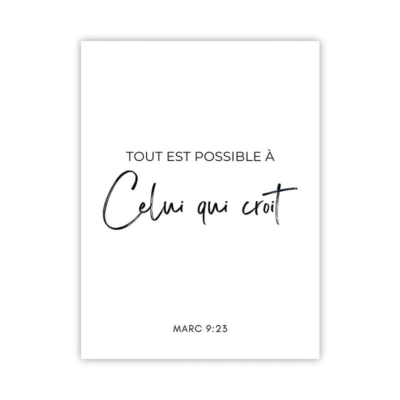 French Bible Verse Print - Image 7