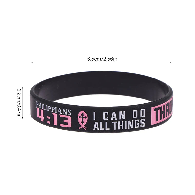13pc Christian Silicone Wristband Set – Faith, Believe, Peace, Grace Bible Bracelets - Image 5