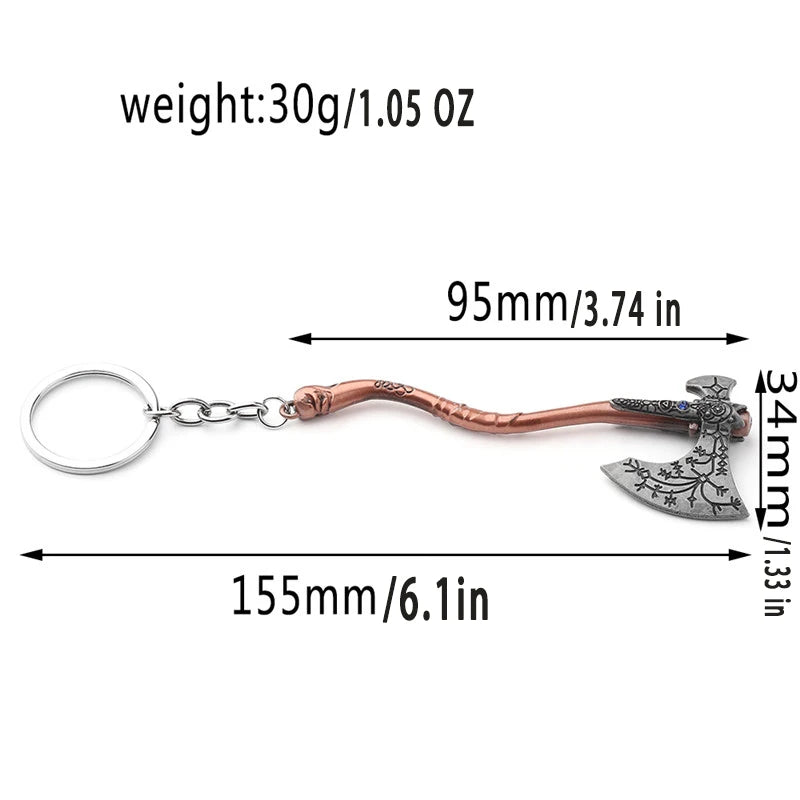 God of War Kratos Axe & Shield Keychain – Gaming-Inspired Pendant for Men & Women - Image 3