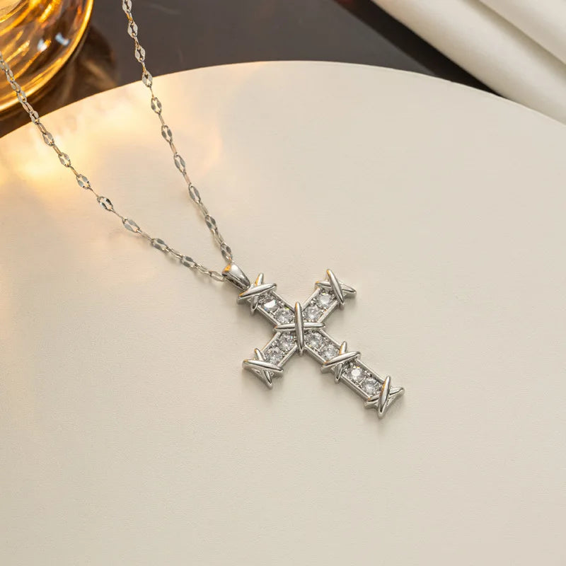 Cross Zircon Necklace - Image 2