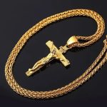New Religious Jesus Cross Necklace – Fashion Gold Color Pendant for Men & Women