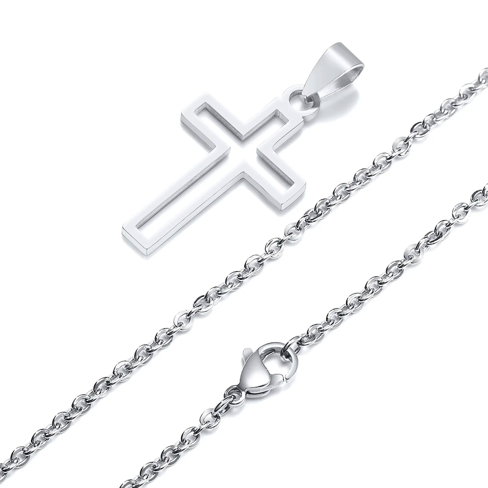 Casual Hollow Cross Necklace for Men & Boys - Image 11