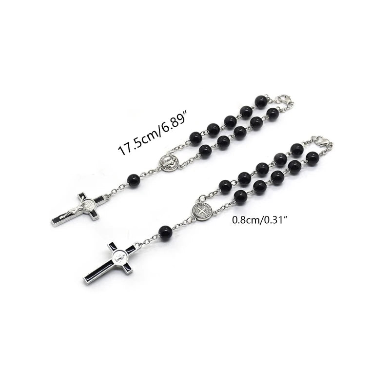 Exquisite Rosary Cross Bracelet - Image 5