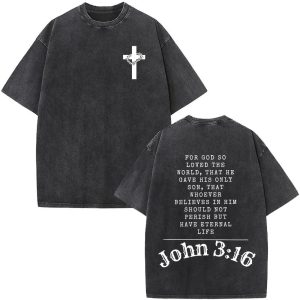 Christian Jesus Bible Verse Washed T-Shirt