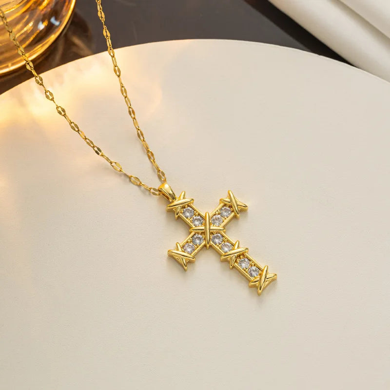 Cross Zircon Necklace - Image 3
