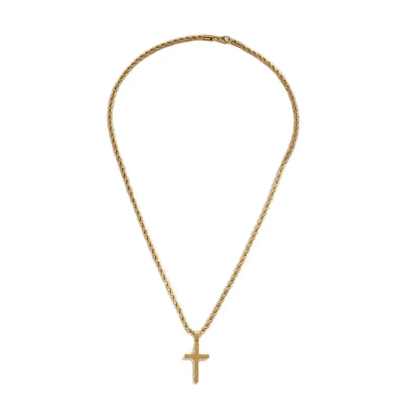 2024 Vintage Twisted Chain Cross Necklace – Boho Christian Pendant Jewelry for Men & Women - Image 5