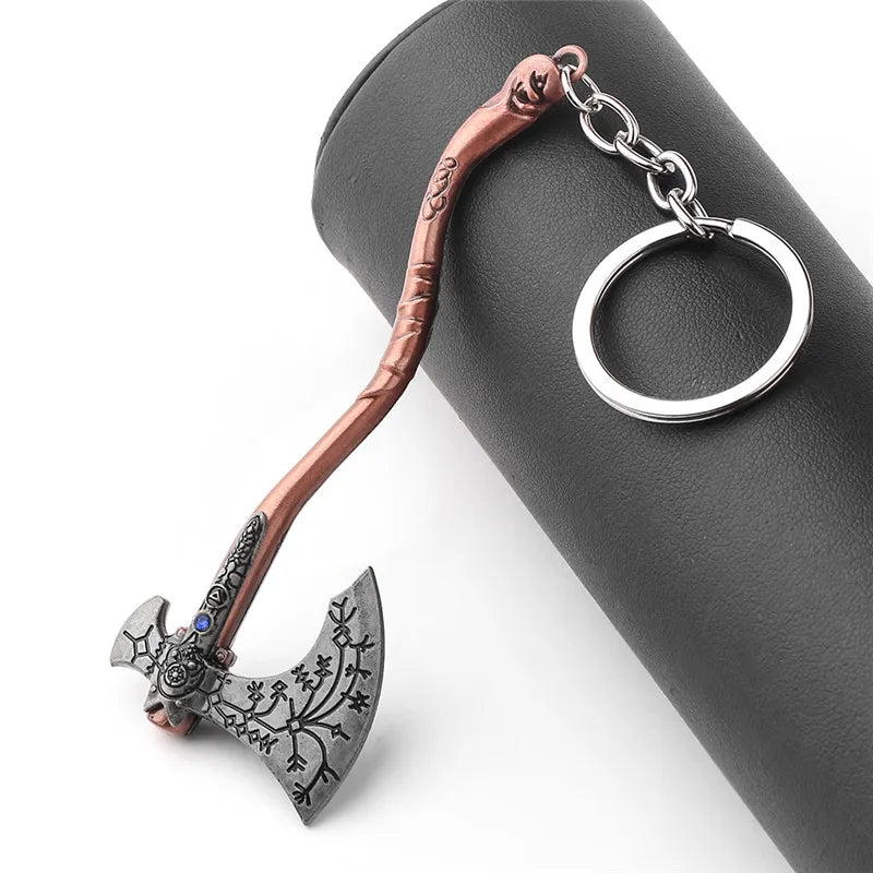 God of War Kratos Axe & Shield Keychain – Gaming-Inspired Pendant for Men & Women - Image 4
