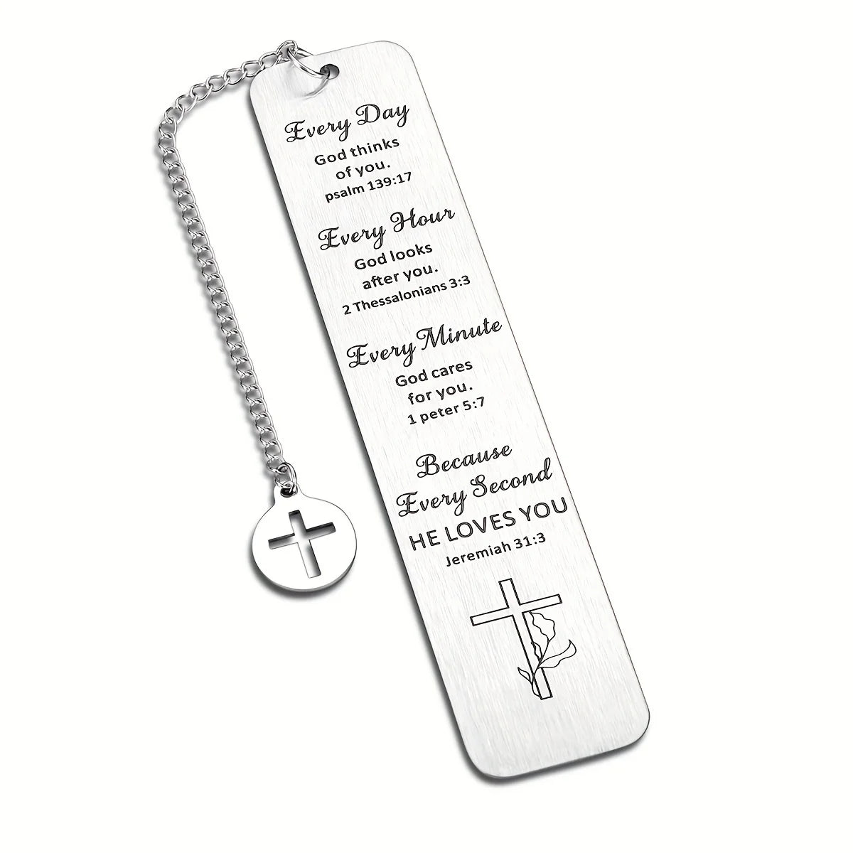 Jesus Cross Stainless Steel Hanger Bookmark – Christian Gift for Readers