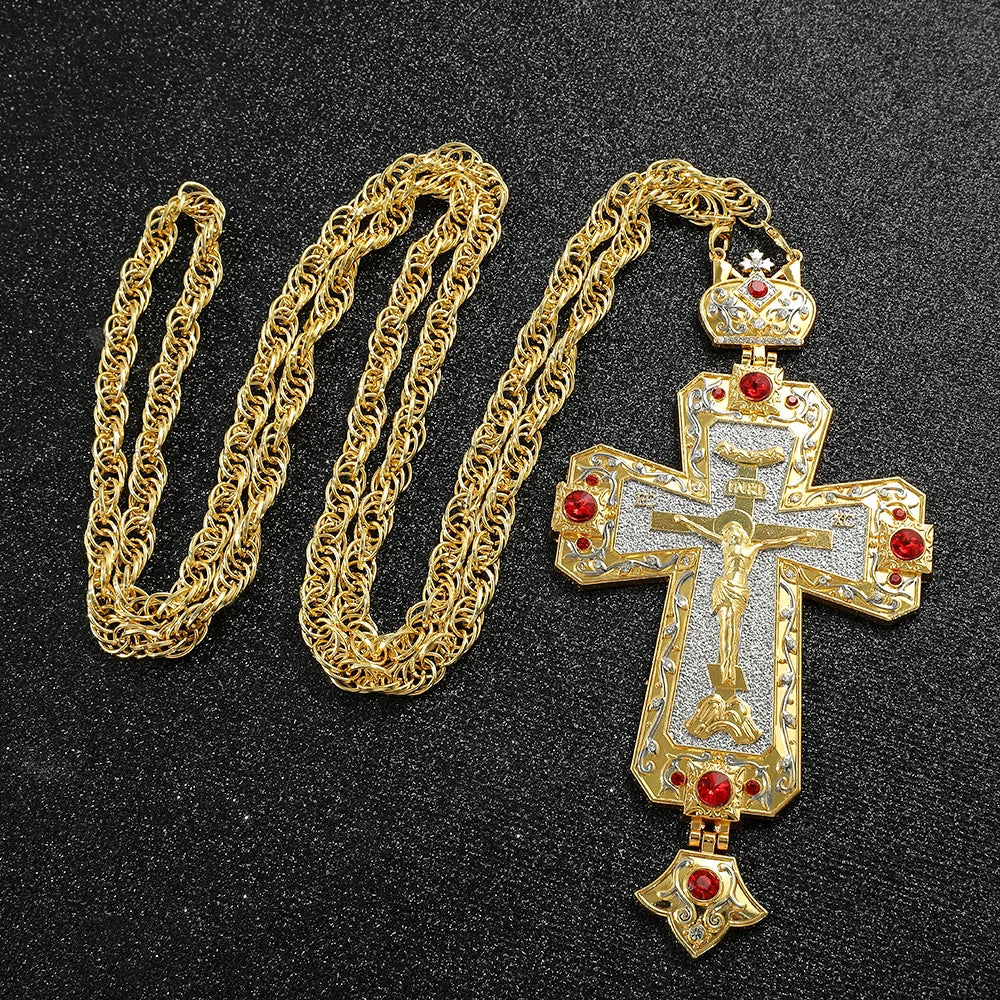 Christian Religion Jesus Cross Pendant Necklace – Long Chain Faith Jewelry (Europe & America Style) - Image 2