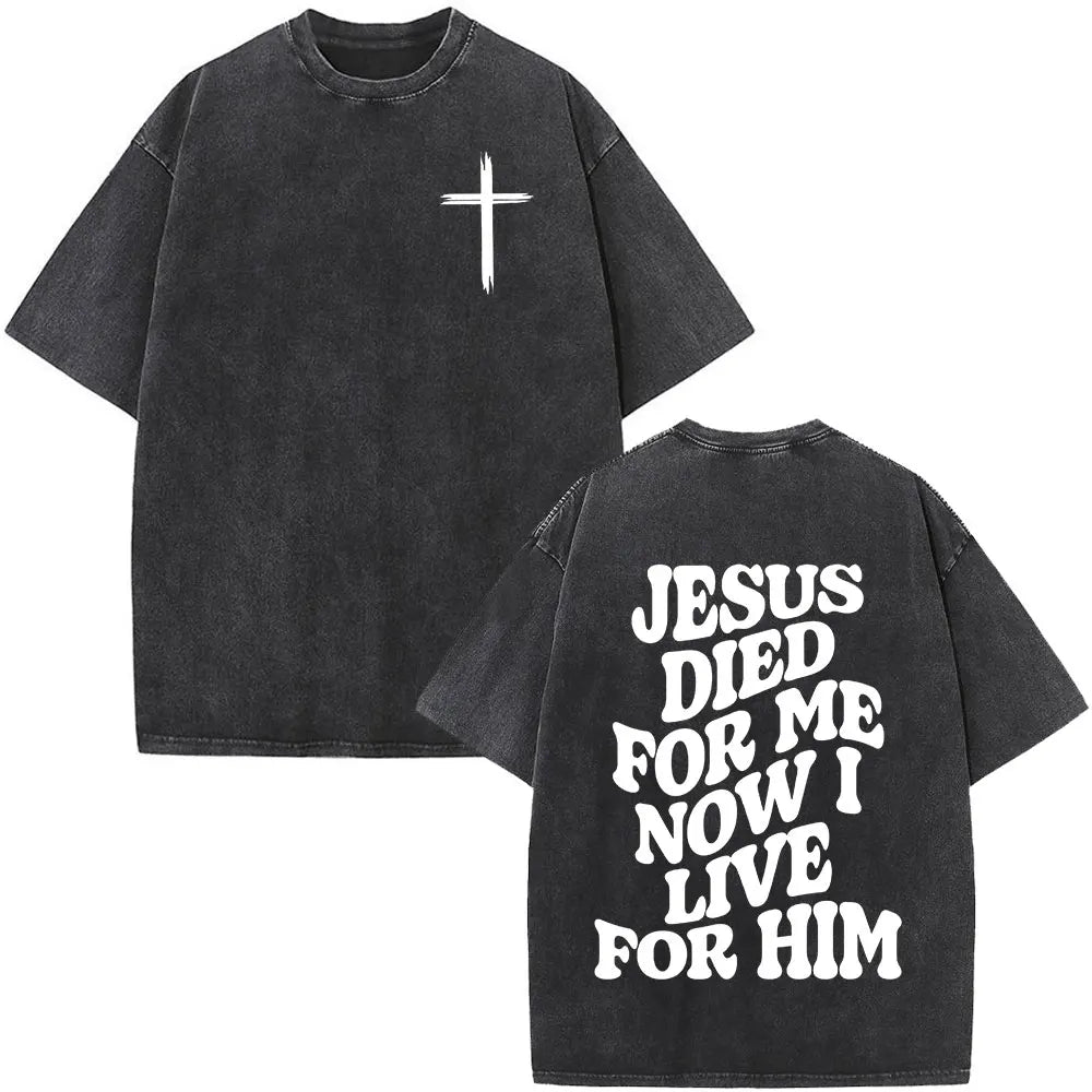 Christian Jesus Bible Verse Washed T-Shirt - Image 18