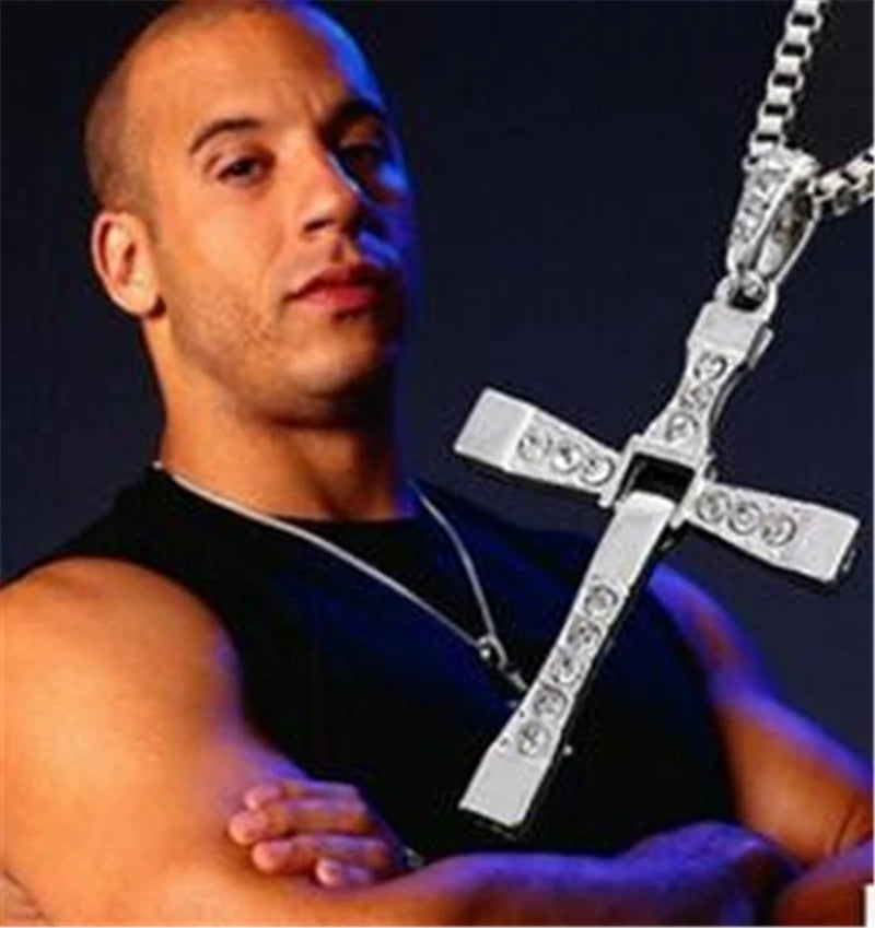 Dominic Toretto "Crystal Jesus Cross" Necklace – Inspired by The Fast and the Furious - Image 4