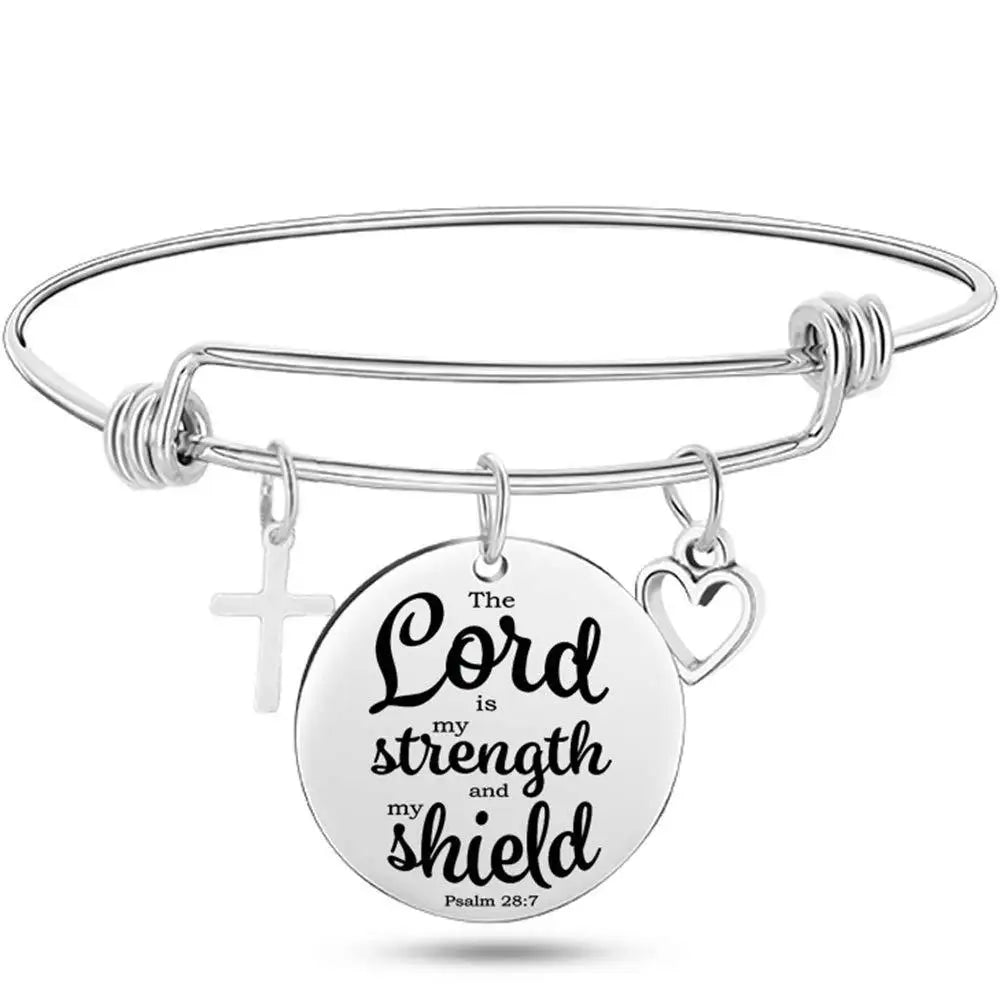 DAVINI Stainless Steel Adjustable Bible Verse Bangle – 20 Inspiring Christian Styles - Image 4