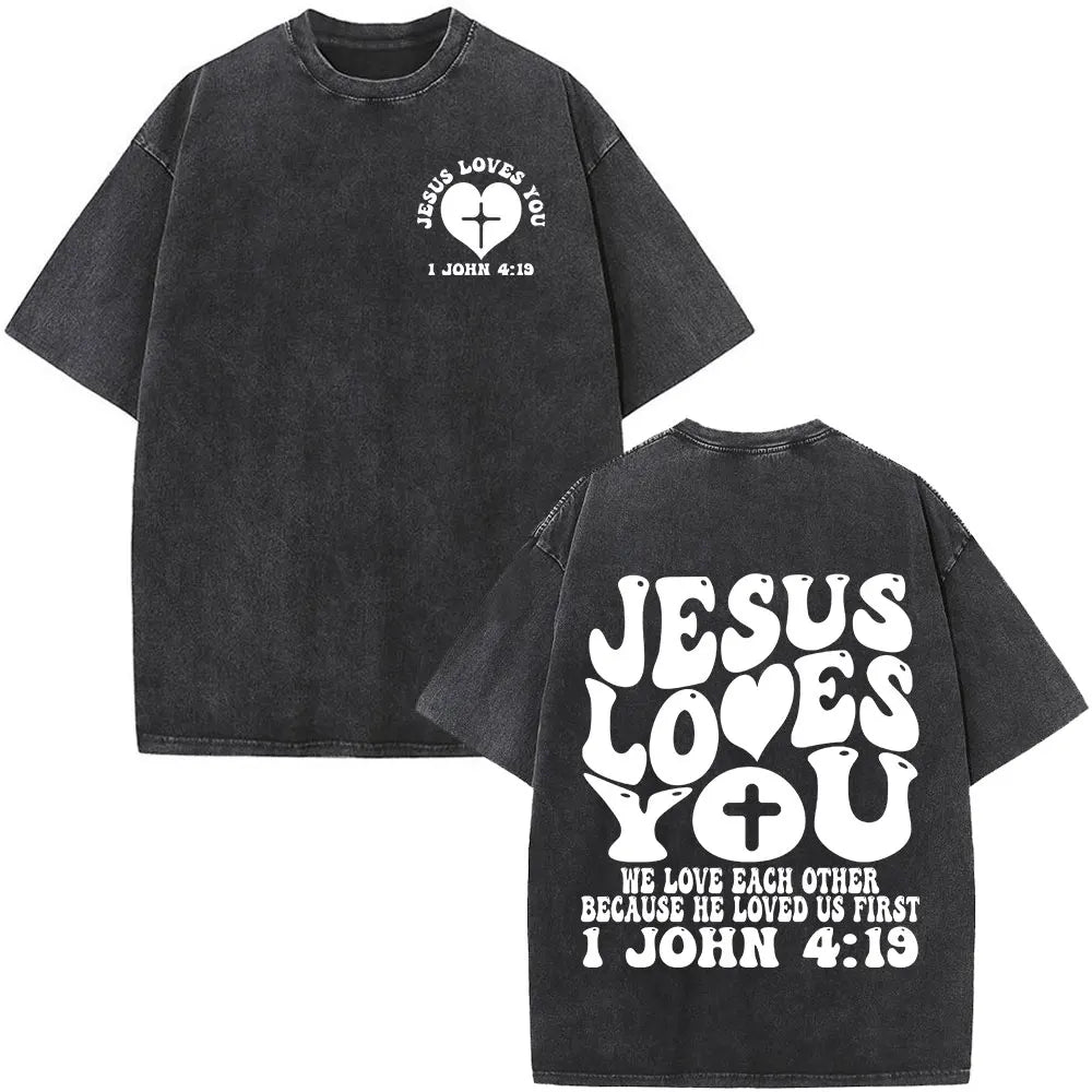 Christian Jesus Bible Verse Washed T-Shirt - Image 16