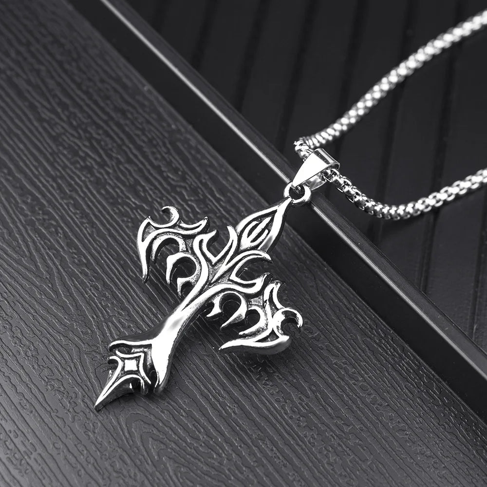 Hip Hop Cross Pendant Necklace - Image 2