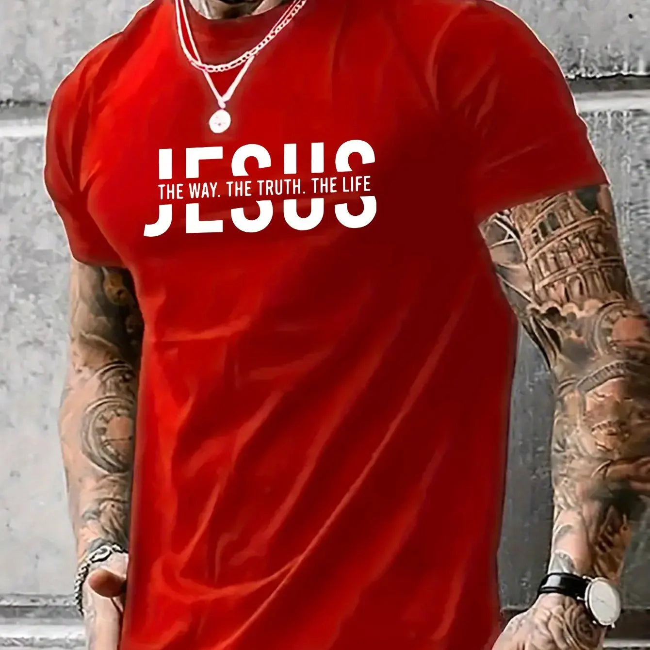 "Jesus – The Way, The Truth, The Life" T-Shirt – 100% Cotton Casual Summer Tee for Men - Image 8