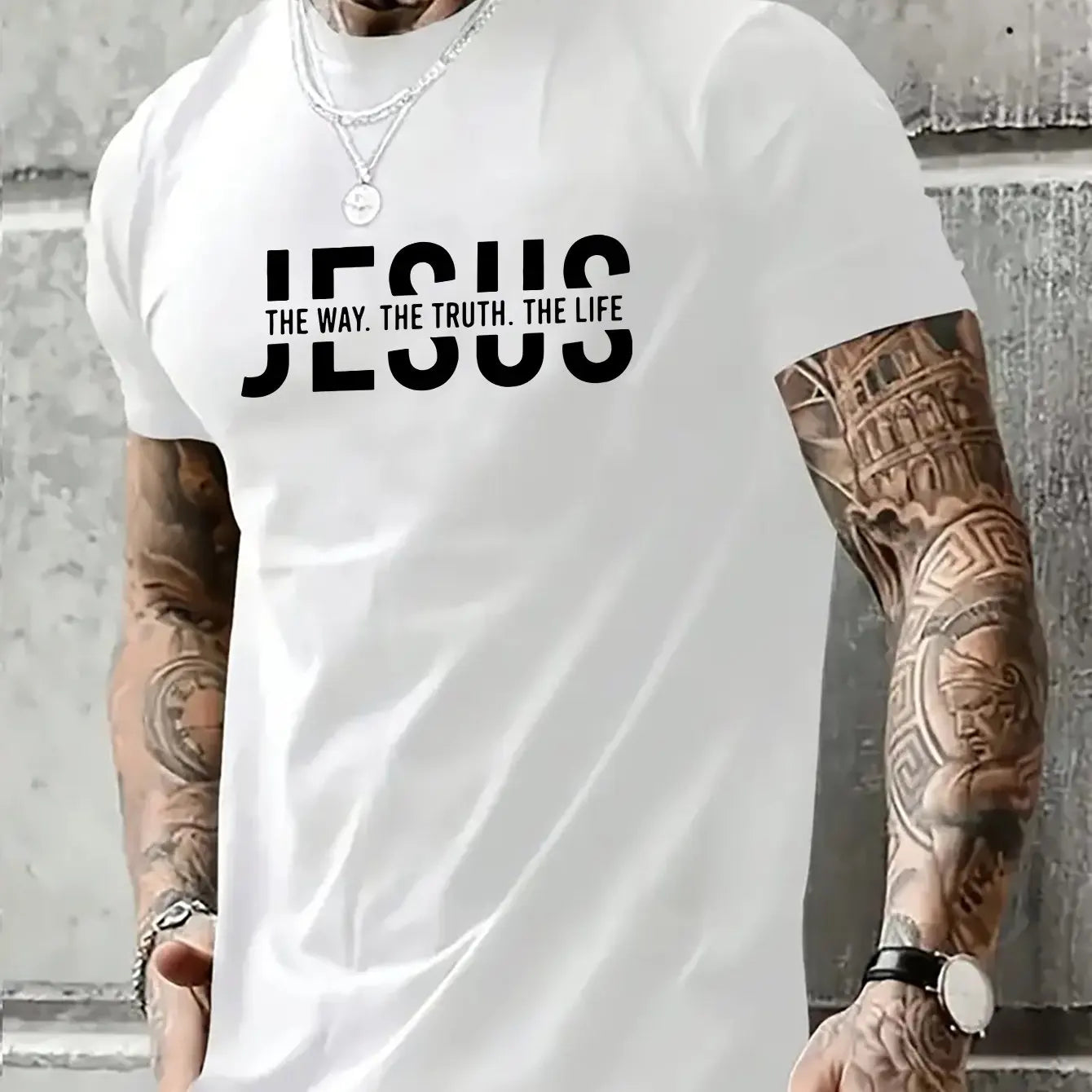 "Jesus – The Way, The Truth, The Life" T-Shirt – 100% Cotton Casual Summer Tee for Men - Image 11