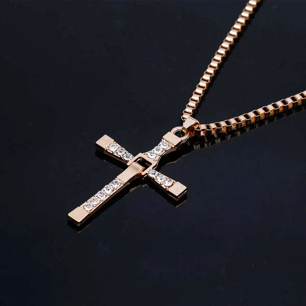 Dominic Toretto "Crystal Jesus Cross" Necklace – Inspired by The Fast and the Furious - Image 7