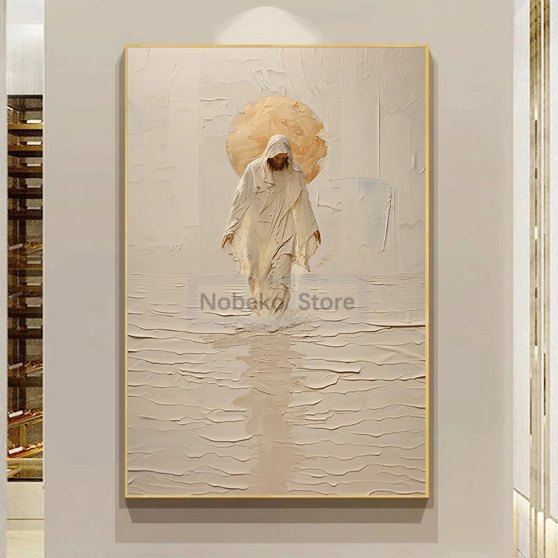 Modern Christian Jesus Poster – Bible Verse Canvas Wall Art Print - Image 4