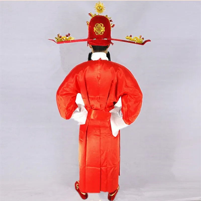 Ancient God of Wealth Costume – Caishen Cosplay Outfit for Men - Image 6