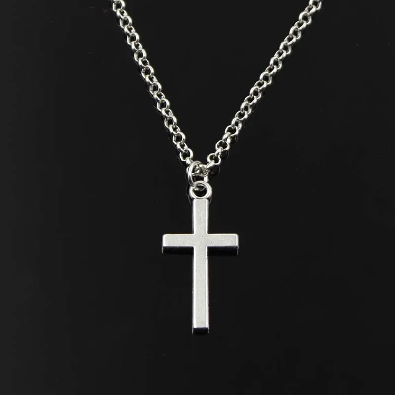 Christian Jesus Cross Necklace – Stainless Steel Chain Choker for Men & Women