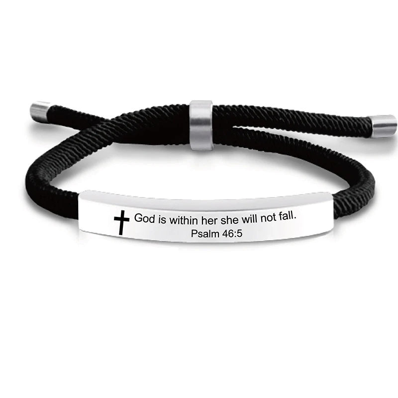 Cross Jesus Scripture Quote Bracelet - Image 12