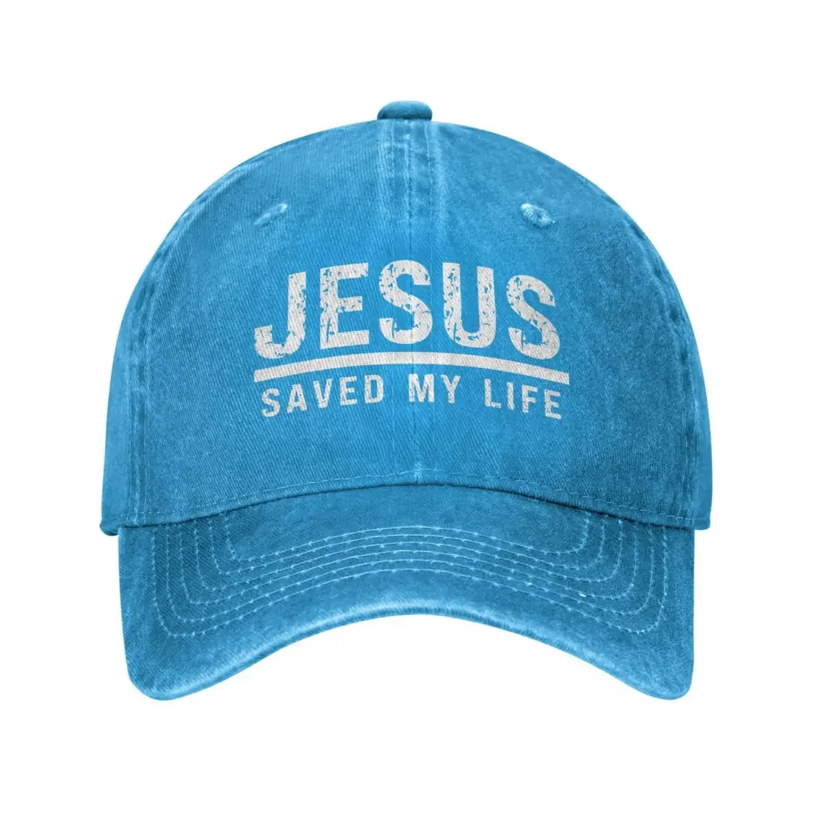 New Casual Washed Cotton Jesus Saved My Life Baseball Cap - Image 12