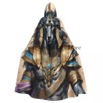 Egyptian God Anubis Hooded Cloak – Witch Cape Cosplay Costume for Adults