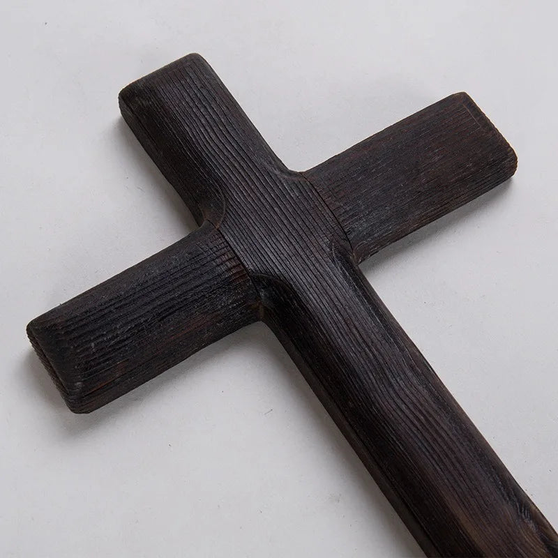 Catholic Wooden Crucifix – Wall-Mounted Cross for Home, Office, or Gifts - Image 3