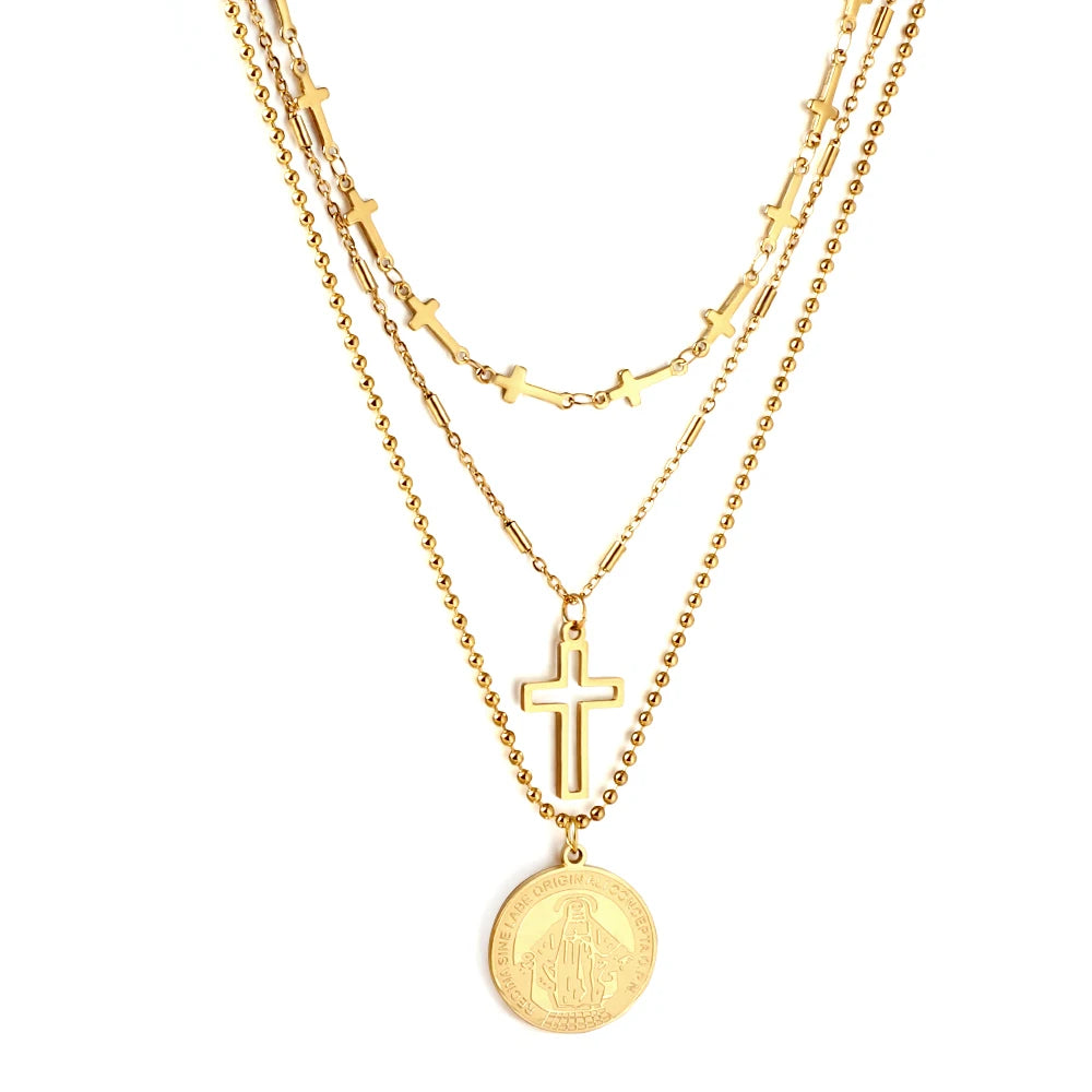 ASONSTEEL Stainless Steel Cross Pendant Necklace – Minimalist Unisex Jewelry for Men & Women - Image 16