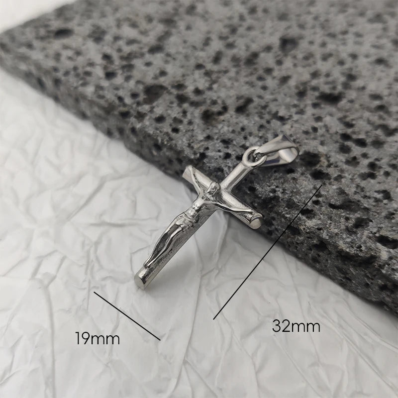 New Design 18K Gold-Plated Jesus Cross Pendant – Waterproof Stainless Steel Religious Charm for Men - Image 16