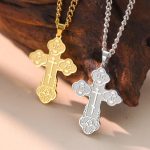 Dawapara Eastern Orthodox Serbian Cross Pendant Necklace – Stainless Steel Talisman Jewelry
